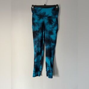 Champion Womens Cropped Jogger with pockets blue and black tie dye Size xsmall